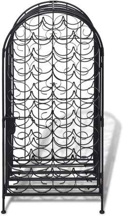 vidaXL Wine Rack 35 Bottles Metal Bottle Rack Bottle Stand Wine Cabinet