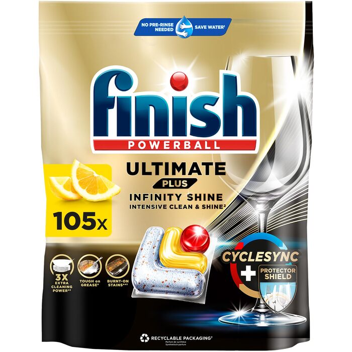 Таблетки для посудомийних машин Finish Ultimate Plus Infinity Shine Citrus, 105 шт