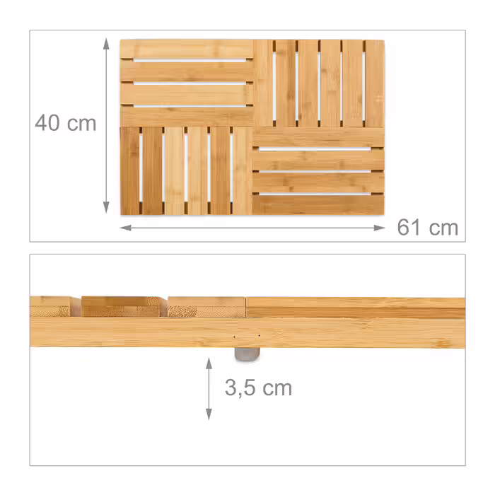 Relaxdays Bamboo Bath Mat