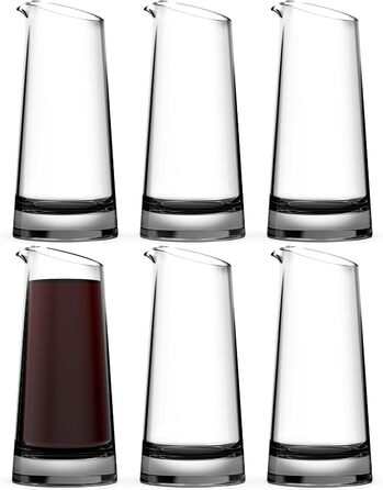 Mini Decanters, 180ml Small - Single Wine Decanter, Glass Wine Decanter Set, Single Glass Decanter, Set of 6