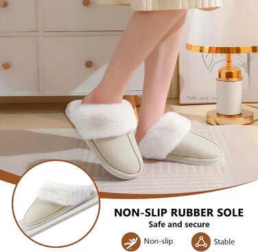 Тапочки домашні жіночі чоловічі зимові теплі зручні з плюшу, м'які, пухнасті, неслизькі, для дому та вулиці, 38/39 EU, бежеві