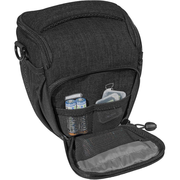 Сумка для камери Pedea: стильна модель для DSLR/SLR/System камер з дощем. Розмір M (Чорний)