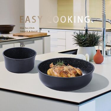 Набір посуду Royal Swiss Diamant Beige, 9 предметів, індукційний, з 2 ручками, для всіх плит, без PFOA, PFAS