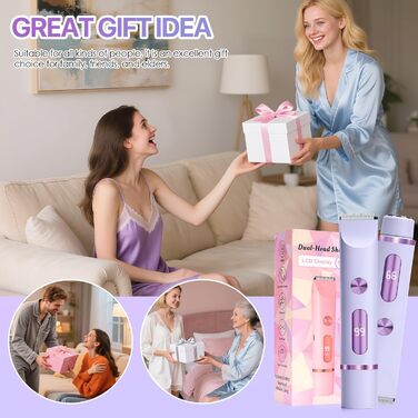 Триммер для бікіні RoserRose 2-в-1 для жінок з LED дисплеєм, водонепроникний (IPX7), Type-C зарядка, набір для догляду за інтимною зоною (фіолетовий)