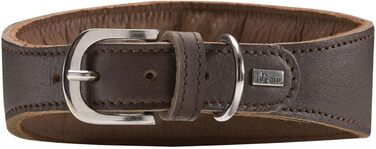 Нашийник для грейхаундів HUNTER SUPER SOFT, шкіряний, з підкладкою, розмір M (52), темно-коричневий