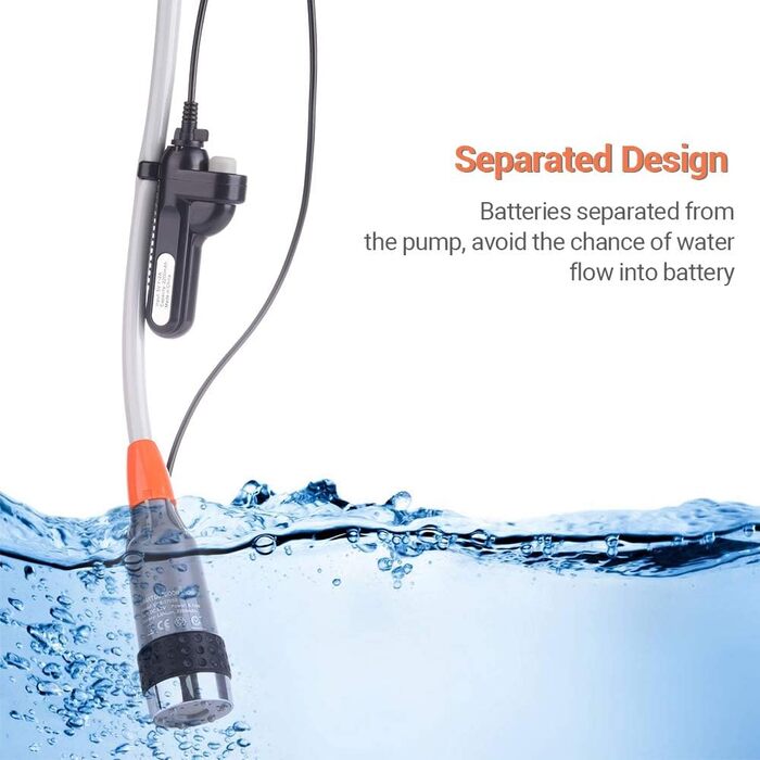 Portable Outdoor Camping Shower with Battery-Powered Pump for Garden, Beach