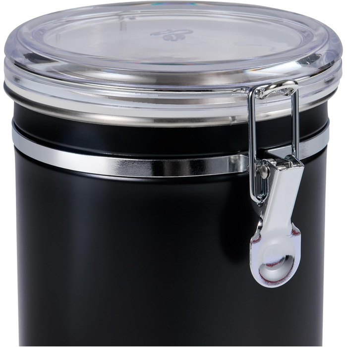 Тчібо Аромадоз, кавова банка, 500г, герметична, нержавіюча сталь, чорна