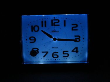 Atlanta Large Alarm Clock with Automatic Night Light Sensor Quartz Analog - 1919-19