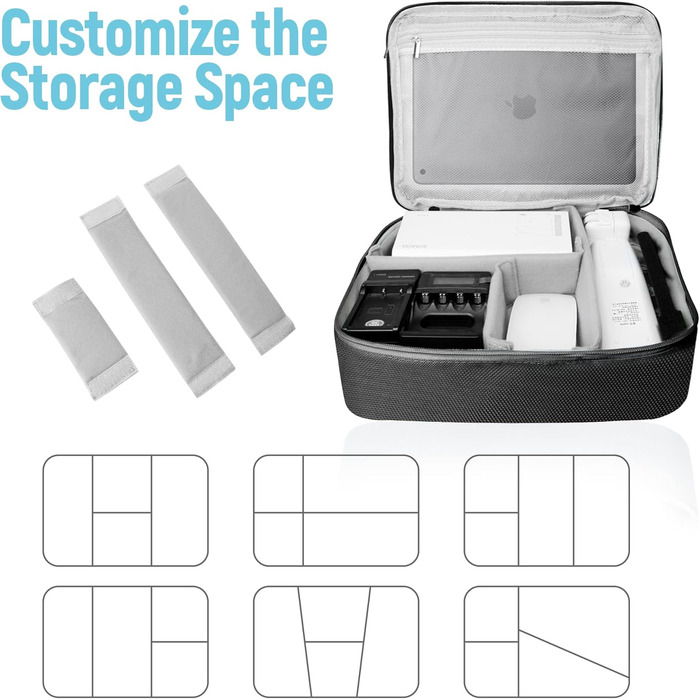 Органайзер для кабелів та аксесуарів для подорожей - Double Layer XL, чорний