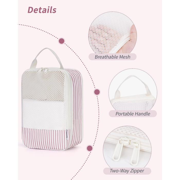 Набір органайзерів для валізи Narwey (6 шт.) - компресійні кубики для подорожей, рюкзаки, сумки-органайзери