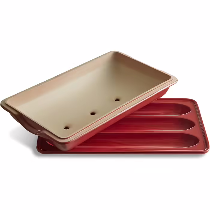 Emile Henry 5506-34 Baguette Mold, 390x240mm, Grand Cru Loaf Pan 390x240mm