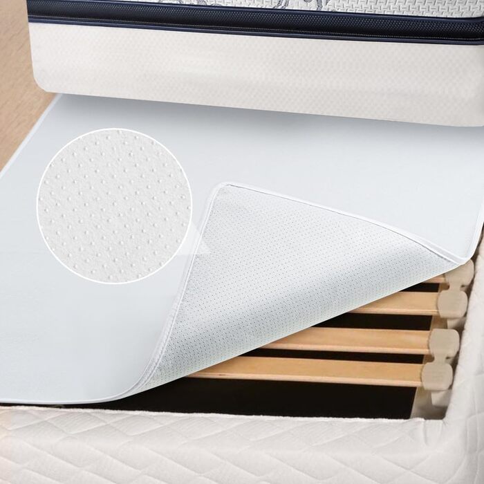 DUJUIKE Non-Slip Mattress Protector Pad, Anti-Slip Liner for Mattress Protector, Breathable Felt Fabric with Anti-Slip Particles, Keeps the Mattress in Place (Gray, 160 x 200 cm)