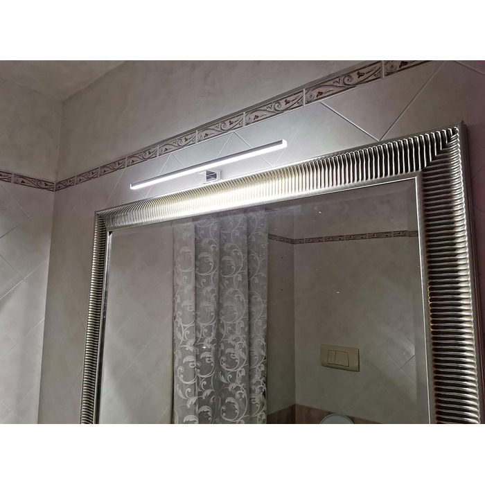 Azhien LED Mirror Light Bathroom 10W 820LM 60cm Neutral White 4000K, Slim 14mm Width 3in1 Mounting IP44 230V Wall Light Mirror Lamp 600mm, No Flickering Bathroom Cabinet Mirror Lights
