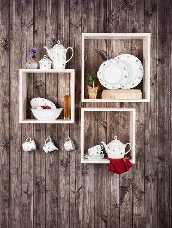 Seltmann Weiden 001.717236 12-Piece Sonate Nostalgie Tableware Set, 32.3 x 32.3 x 23.5 cm, White