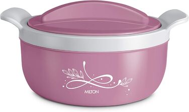 Термос-каструля Milton Crave 2,2 л для гарячої їжі, нержавіюча сталь, ізольований харчовий контейнер з кришкою, для сервірування їжі та роти, рожевий