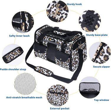 Транспортна переноска для собак та котів, складана, Leopard