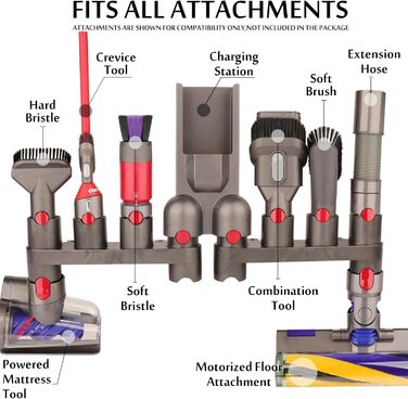 Кріплення-організатор для пилососів Dyson V7, V8, V10, V11, V12, G5, GEN5 Detect/Cyclone/Absolute/Torque Drive