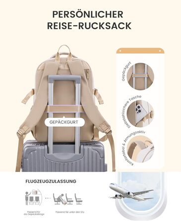 LOVEVOOK Рюкзак для жінок, 15.6 дюймів, рюкзак для ноутбука, шкільний рюкзак для дівчаток-підлітків, водонепроникний, з багатьма відділеннями, сучасний рюкзак для роботи, школи, подорожей, 15.6' (Рожевий & Сірий)