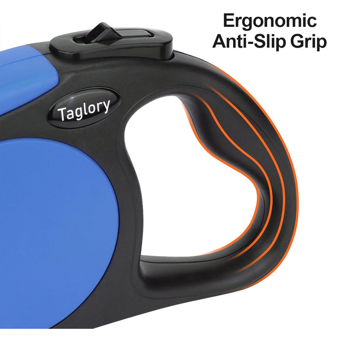 Витяжна повідка для собак середніх та великих порід до 45 кг Taglory, 5 м, блакитний