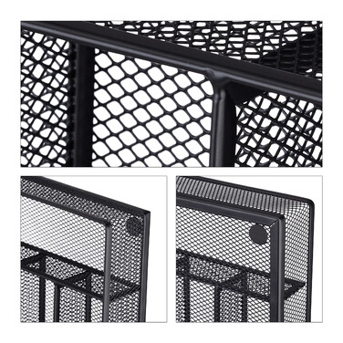 Relaxdays Cutlery Box Metal Mesh M