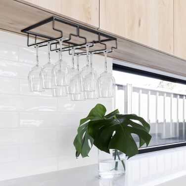 Металевий трирядний тримач для келихів вина Anshuke – 8-12 келихів, для дому, ресторану, бару