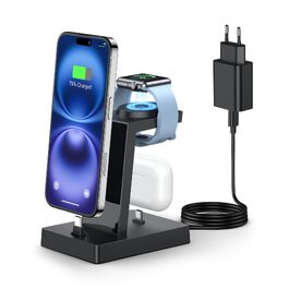Швидкісна зарядна станція ADADPU 30W USB-C для кількох пристроїв, чорна