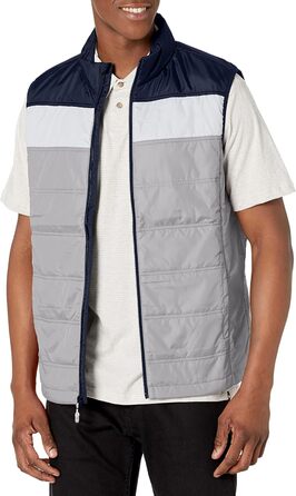 Чоловіча вітростійка куртка CBUK Thaw Inulated з утеплювачем та кольоровими блоками, чорна (3XL, Бетон)