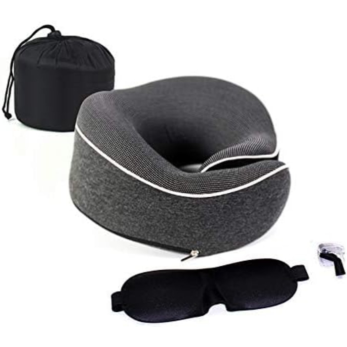 KÖHAIR Neck Pillow supports your restful sleep after your hair transplant - Innovative Travel Pillow | Unbelievably small for relaxed travel by plane and car