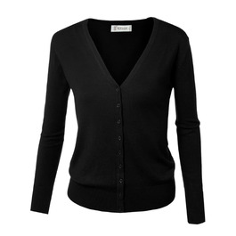 Жіночий кардиган Gothden Basic, чорний, розмір XL - в'язаний жакет на ґудзиках для осені/весни