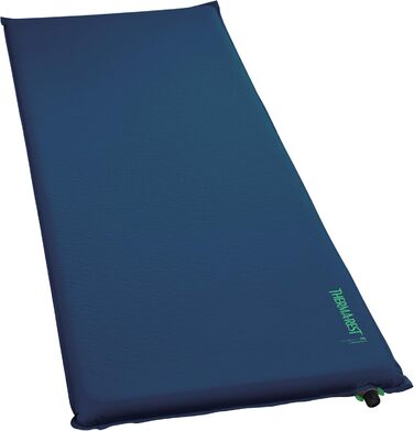 Therm-a-Rest Basecamp Саморозкладаний килимок для кемпінгу з піносполучного матеріалу, WingLock-Ventil, для дорослих, розмір Regular, 50,8 x 183,9 см, блакитний Poseidon