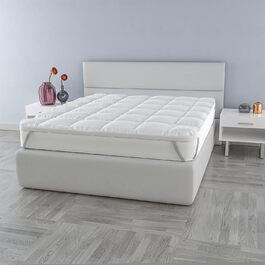 Gesteppt Topper “Plus” mattress protector, White, 160x195 cm