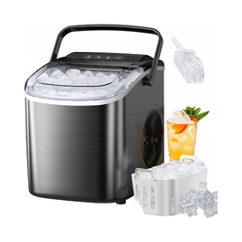 Льодогенератор Ice Cube Maker, чорний, 12 кг/24 год, з автоматичним вимкненням