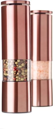 Набір з 2 мельниць для спецій Echtwerk: сіль та перець з нержавіючої сталі, ручний млин, керамічний механізм, мідна серія