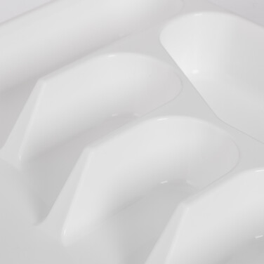 Relaxdays White Cutlery Box - 2 Pack