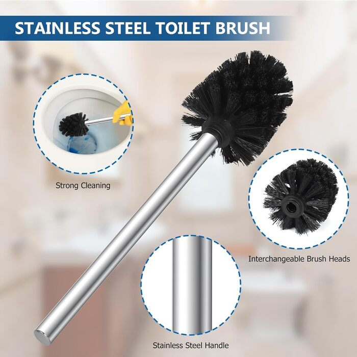 Тримач туалетного паперу з щіткою для унітазу YUET, гальванічне покриття, сріблястий