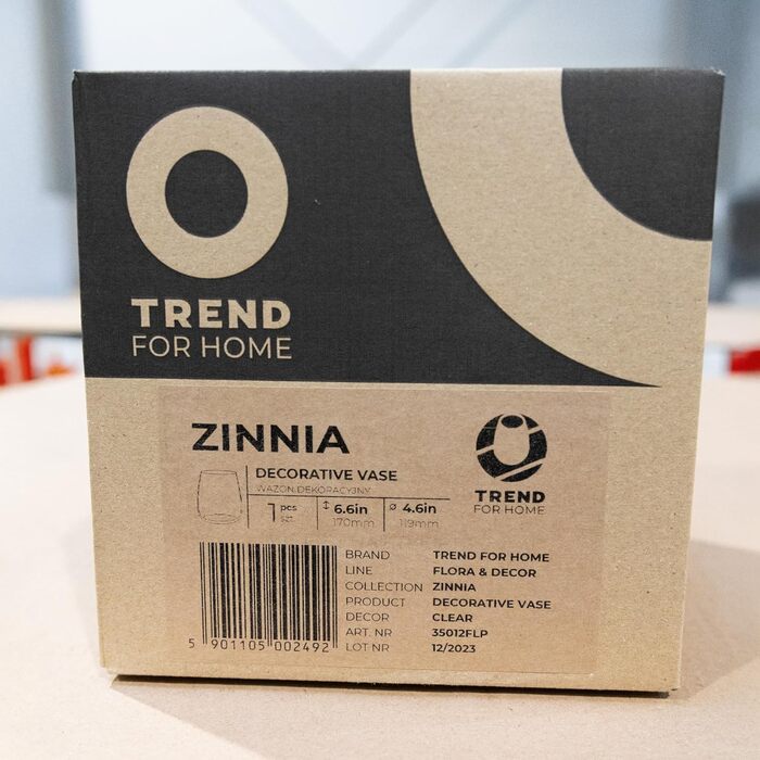 Велика скляна ваза Zinnie для pampas-трави та тюльпанів, рожева, 17 см, діаметр 19 см, декор для весілля та інтер'єру