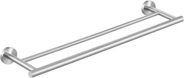 Тримач для рушників KES, подвійний, з нержавіючої сталі SUS304, 60 см, A2001S60