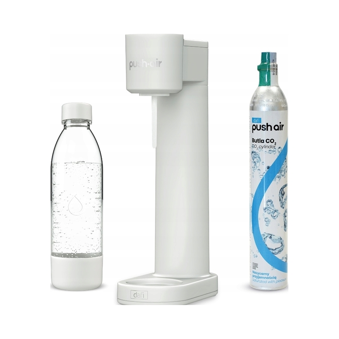 Сифон для газування води Dafi Pushair (піщаний колір) + балон CO2 + пляшка 0,7 л