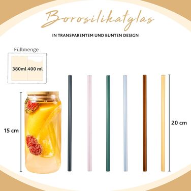 Singer | Punch Bowl Set with Glass Straws and Glasses, Punch Bowl Bowl with Wooden Lid, Drink Dispenser with Tap incl. 6 Glasses, Drink Dispenser for Mulled Wine and Punch, 7.8 Liter Glass Container