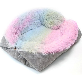 Ліжко для кота YUYTE, зручне та миюче, для дому, тепле та м'яке, підходить для будь-якої пори року (COLORFUL)