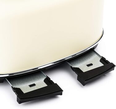 Набір для сніданку Westinghouse Retroline (Тостер та Чайник), 1.7 л, фільтр від накипу, захист від перегріву, тостер з 4 слотами та підставкою для бургерів, зйомна крихта (комплект з тостером на 4 скибочки білого кольору)