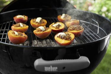 Вугільний гриль Weber Classic Kettle 47 см, порцелянове емалювання, з термометром і колесами, чорний