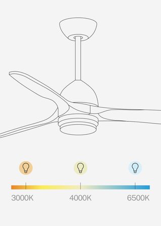 Стельовий вентилятор CREATE WINDCUP з пультом, світлом та дерев'яними лопатями, 132 см, 40W, DC-мотор, 6 швидкостей, літній/зимовий режим, чорний