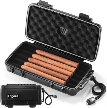 Зігеренний гумодор для подорожей - кейс з вологостійкою пластиною, водонепроникний, міцний, для 5 цигарок, портативна коробка, подарунок для чоловіків (Small)