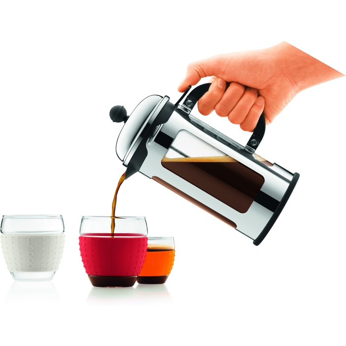 Френч-прес Bodum CHAMBORD, 0.5 л, захист від проливання, нержавіюча сталь, глянцевий