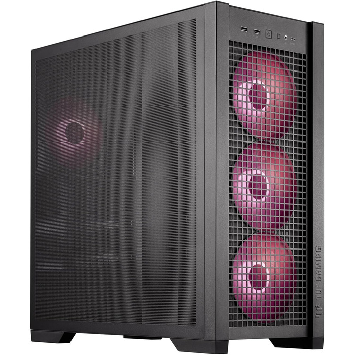 Корпус ПК ASUS TUF Gaming GT302 ARGB Black - Mid-Tower ATX з 4 вентиляторами ARGB, чорний