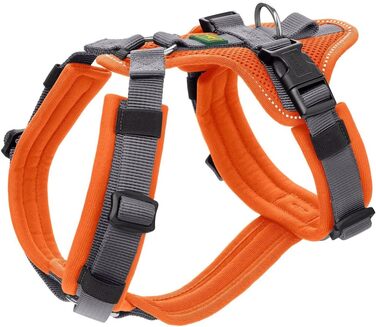 Нашийник для собак Maldon, розмір S-M, оранжево-сірий