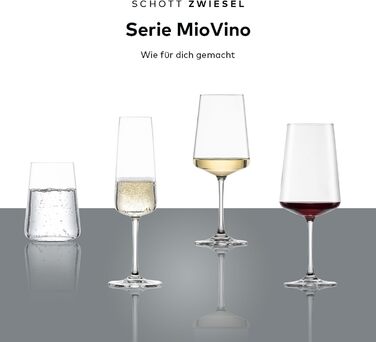 Набір келихів для білого вина Schott Zwiesel MioVino (4 шт.), німецька якість, Tritan-кристал, безпечні для миття в посудомийній машині