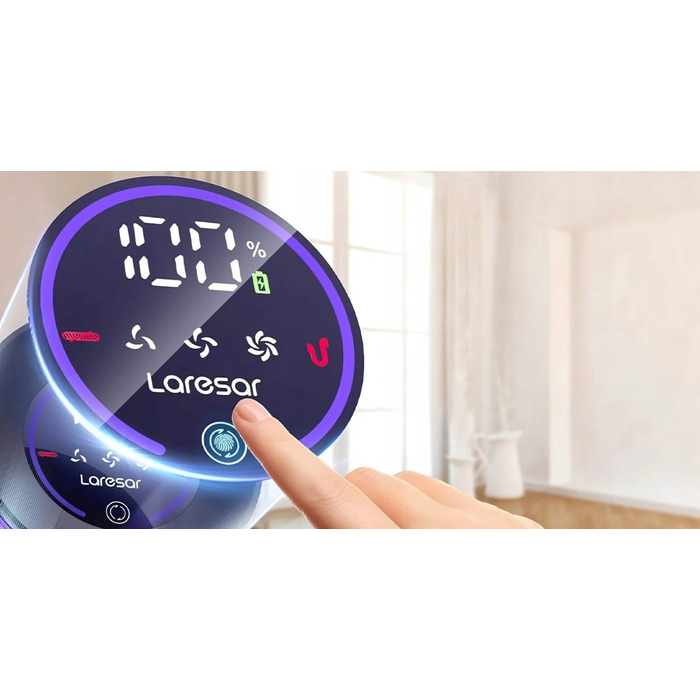 Вертикальний акумуляторний пилосос Laresar 500 Вт, HEPA-фільтр, 1,5 л, багатоколірний