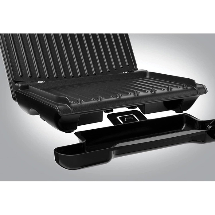 George Foreman Contact Grill & Panini/Sandwich Maker - 24x17cm - 3 Portions - Steel Red - Reduces Up to 42% Fat